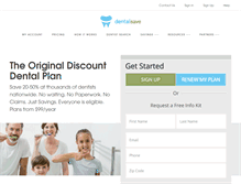 Tablet Screenshot of dentalsave.com
